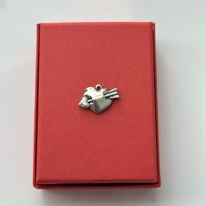 Retired James Avery Love Struck Cupid Heart Charm